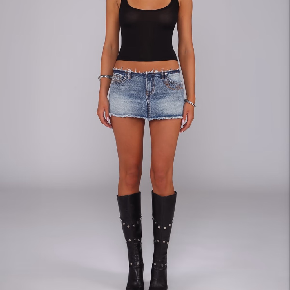 Denim Mini Skirt